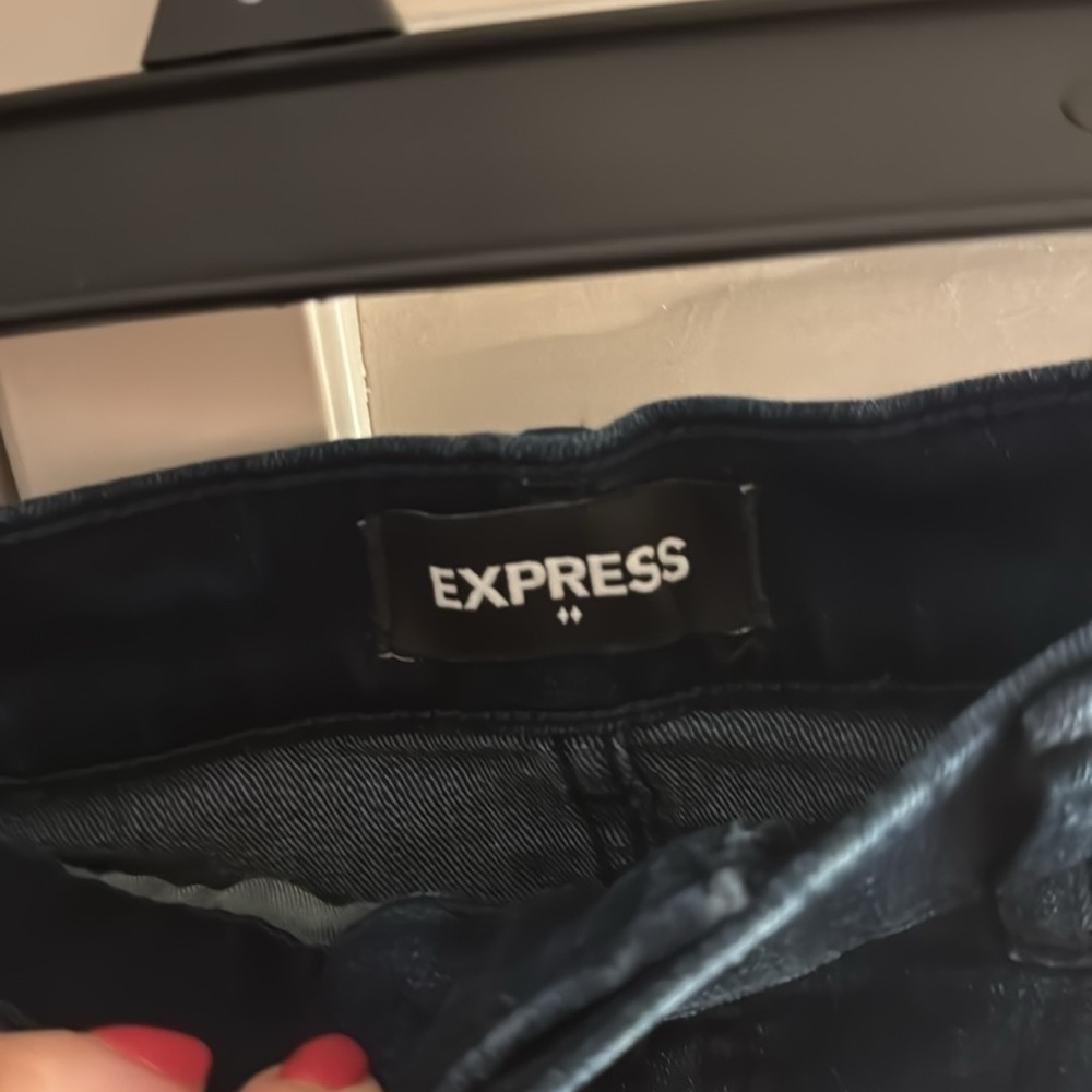 Express Women’s Dark Denim Perfect Skinny High Rise 8R  EUC - Picture 4 of 6